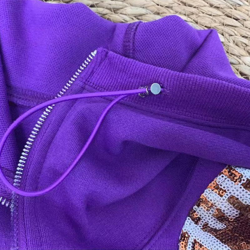 ‘Glam Kickoff’ Long Sleeve Zip Hoodie