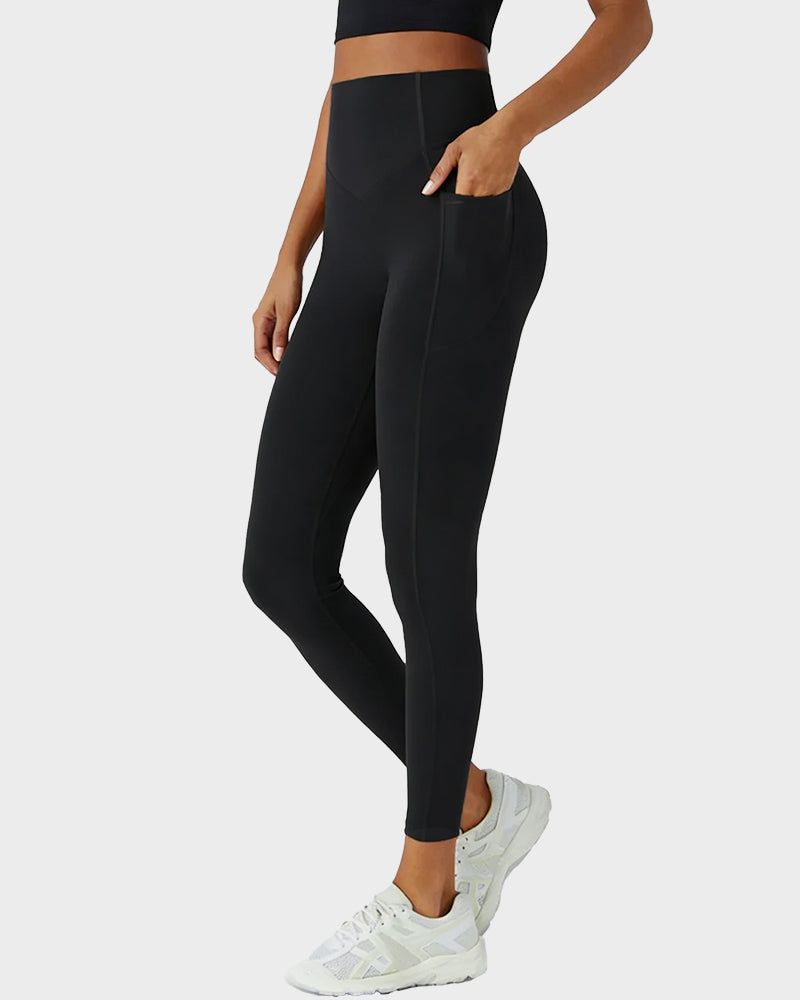Tummy Control Butt-Lifting Training Leggings with Pockets