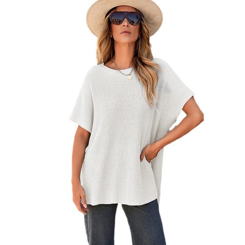 Women's Oversized Loose Round Neck Knitted Top