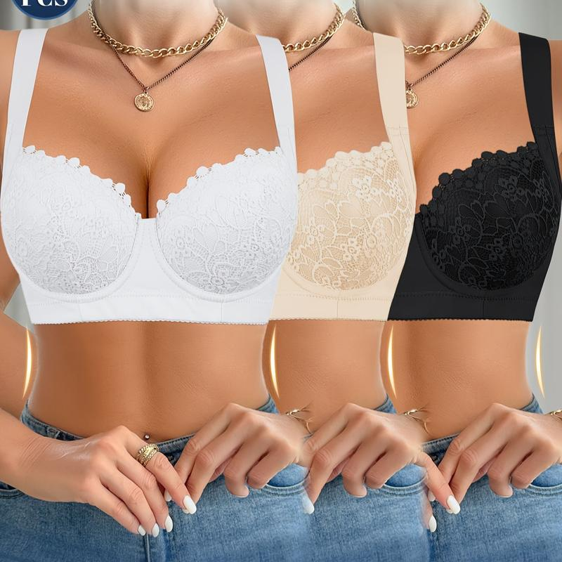 3-Piece  Women's Sexy Lace Bra