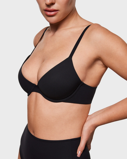 Plus Balconette Bra - Lightly Padded Underwire Sexy Tshirt Demi Bras