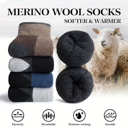 Warm Breathable Merino Wool Hiking Socks