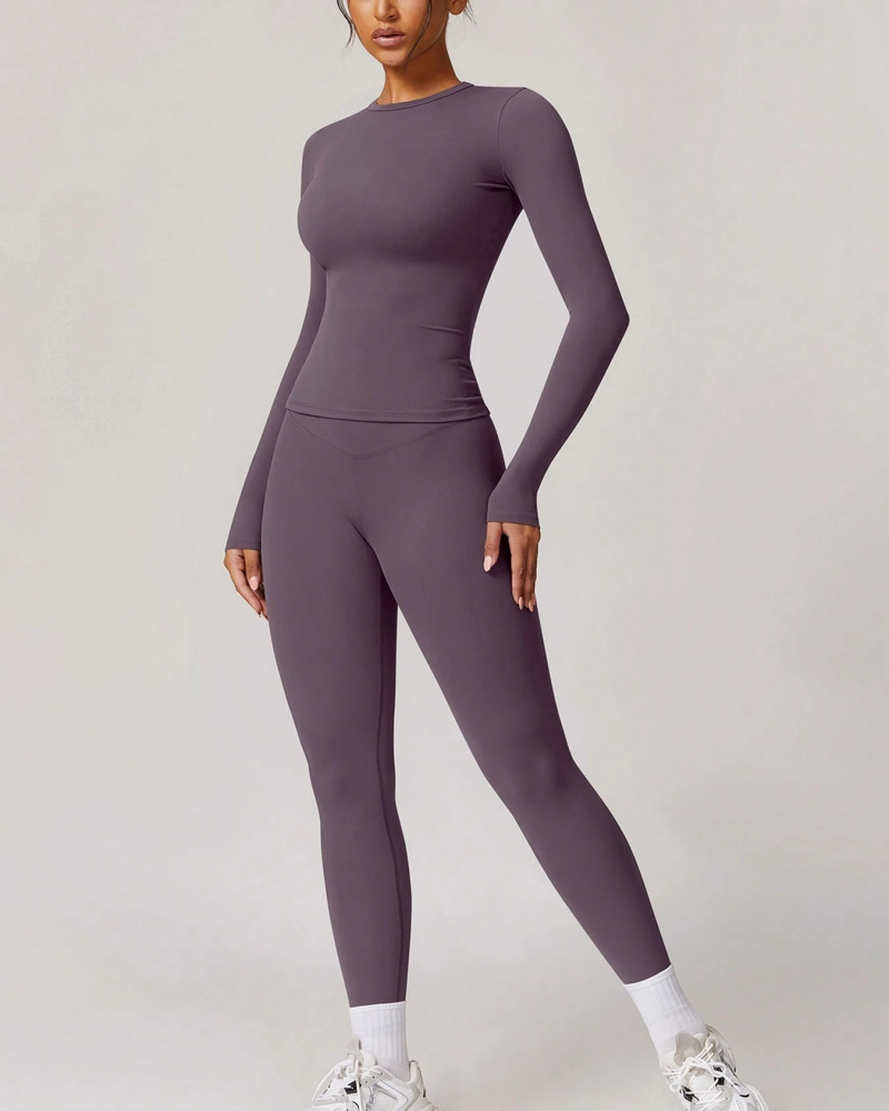 Women's Patchwork Two Piece Yoga Set High Stretch Activewear