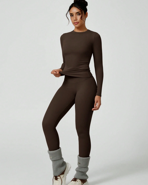 Women's Patchwork Two Piece Yoga Set High Stretch Activewear