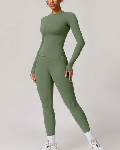 Women's Patchwork Two Piece Yoga Set High Stretch Activewear