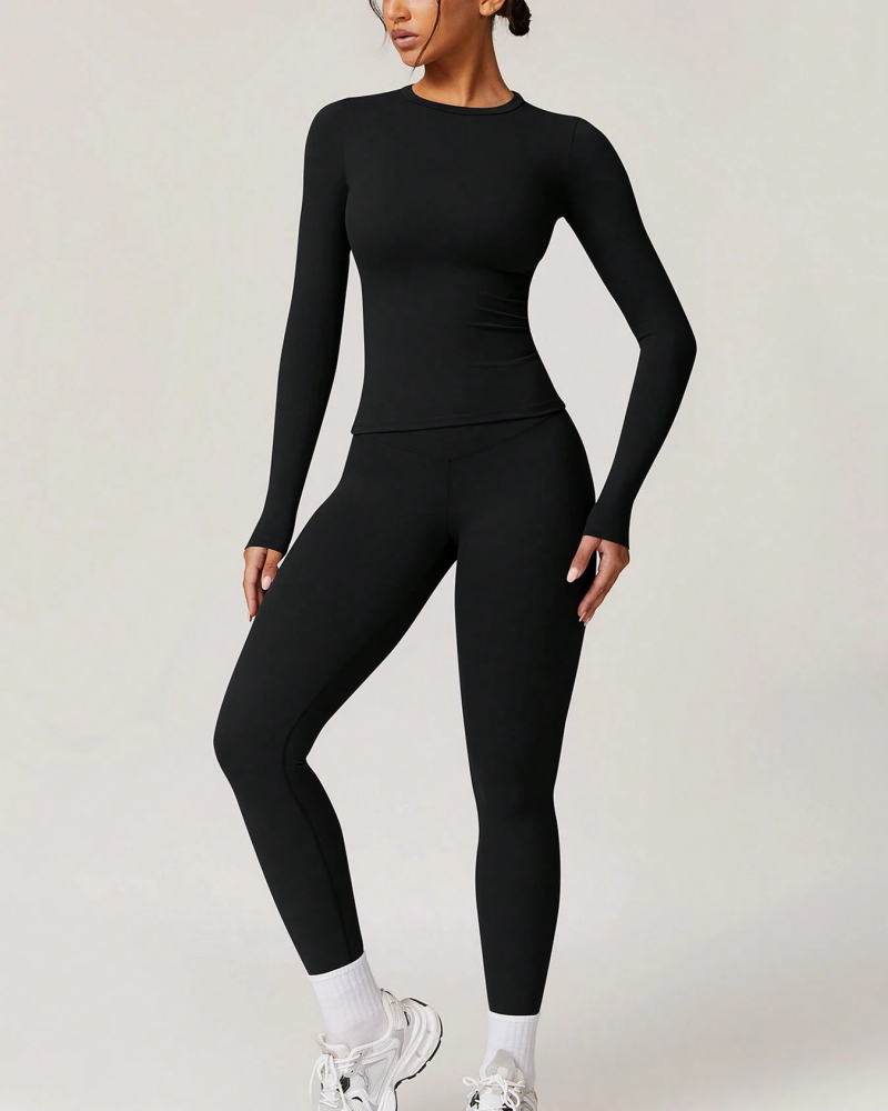 Women's Patchwork Two Piece Yoga Set High Stretch Activewear