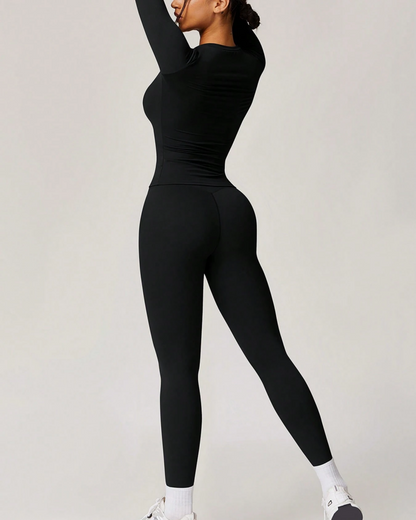 Women's Patchwork Two Piece Yoga Set High Stretch Activewear