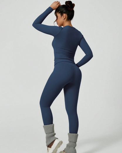 Women's Patchwork Two Piece Yoga Set High Stretch Activewear