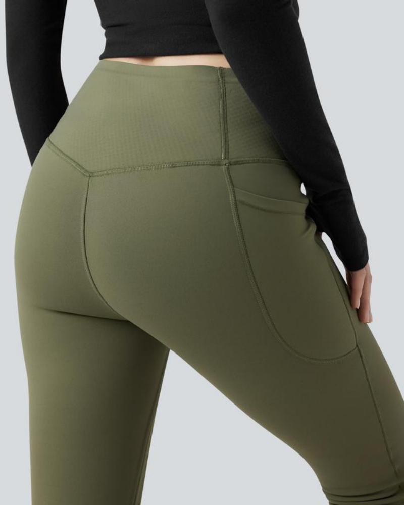 Thermal Tummy Control Yoga Leggings with Pockets
