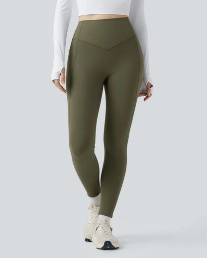 Thermal Tummy Control Yoga Leggings with Pockets