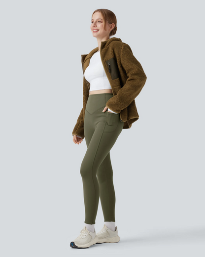 Thermal Tummy Control Yoga Leggings with Pockets