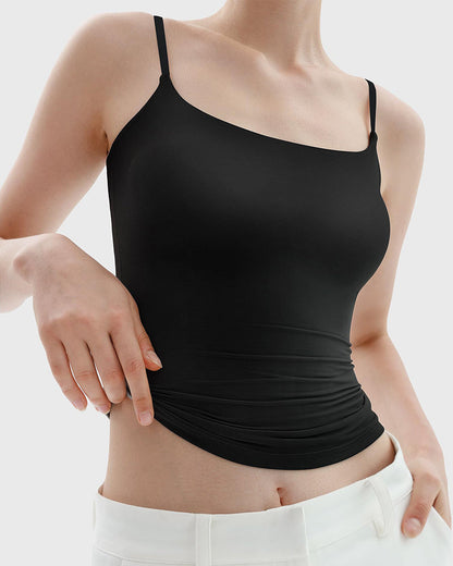 Minimalist Slim Tank Top – Square Neck & Adjustable Straps