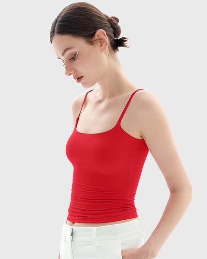 Minimalist Slim Tank Top – Square Neck & Adjustable Straps