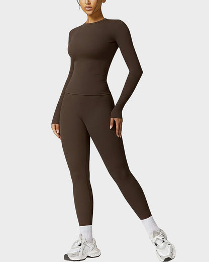 Women's Patchwork Two Piece Yoga Set High Stretch Activewear