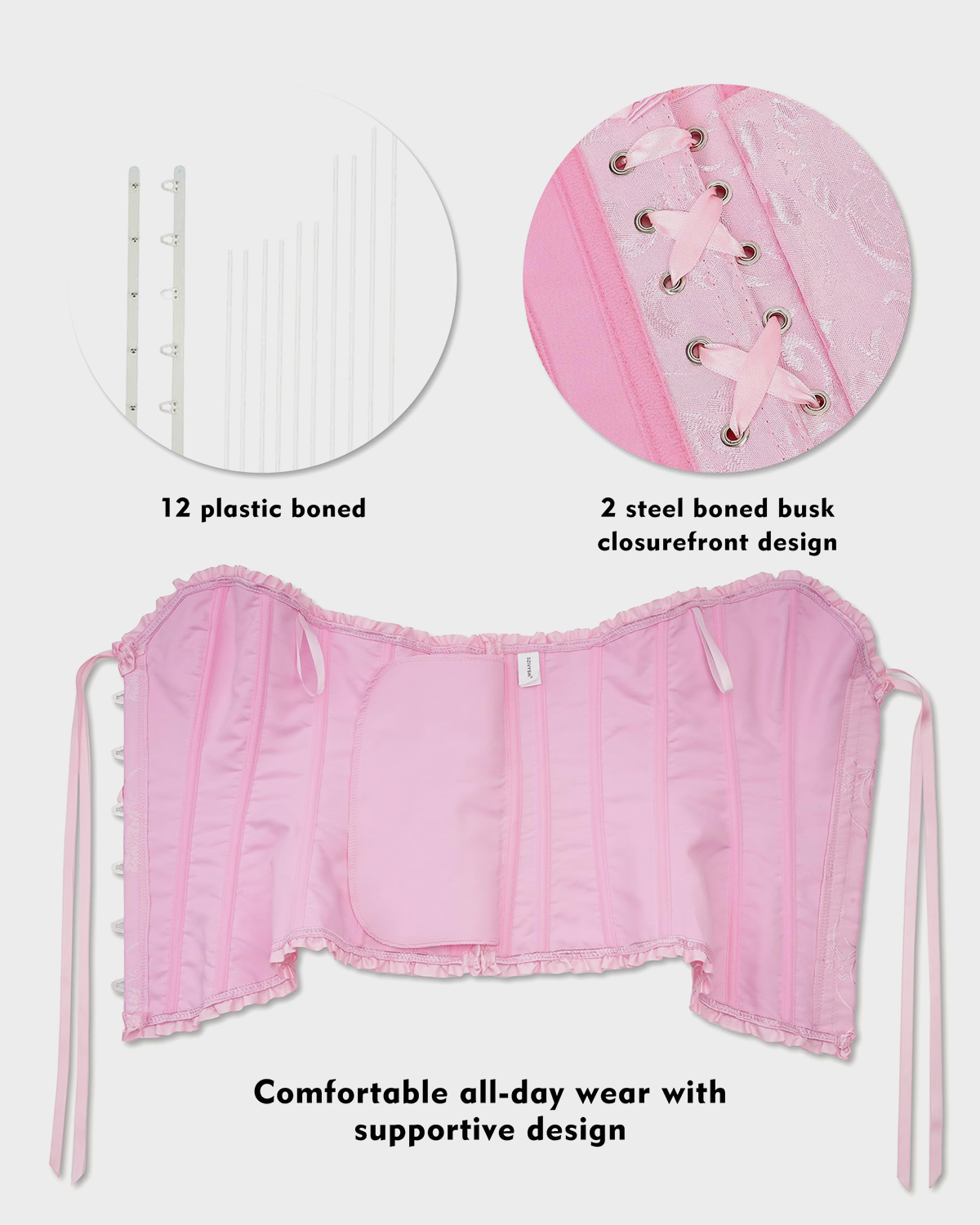 Corset Tops Lace Waist Push Up Shapewear