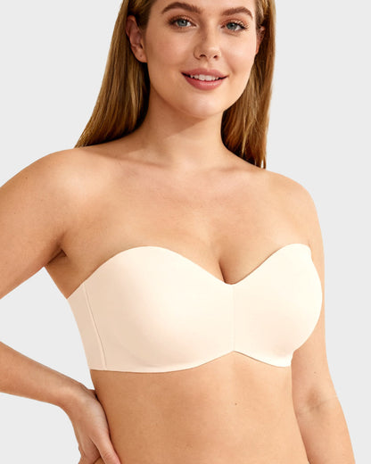 Full Support Non-Slip Convertible Bandeau Bra