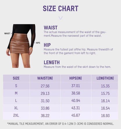 High Waisted Tummy Control Ruched Fleece Mini Skirt