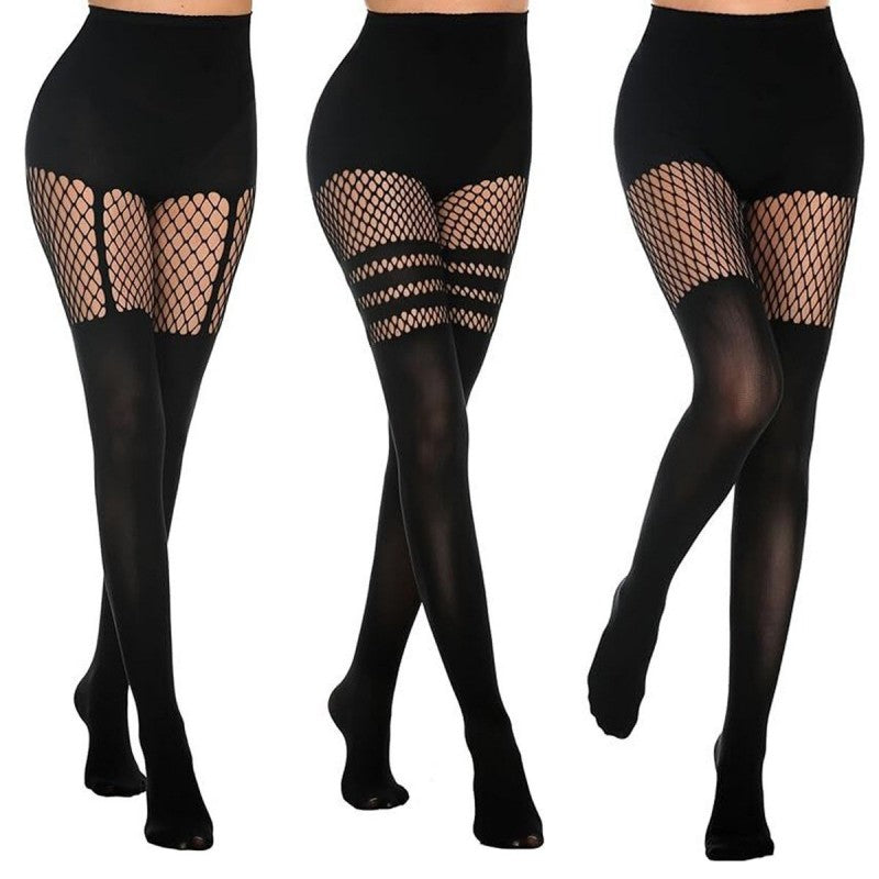 Women's Sexy Fishnet Mock Thigh High Stockings