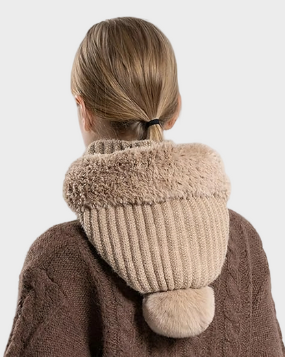 Thick Warm Knit Beanie with Pom Pom for Winter