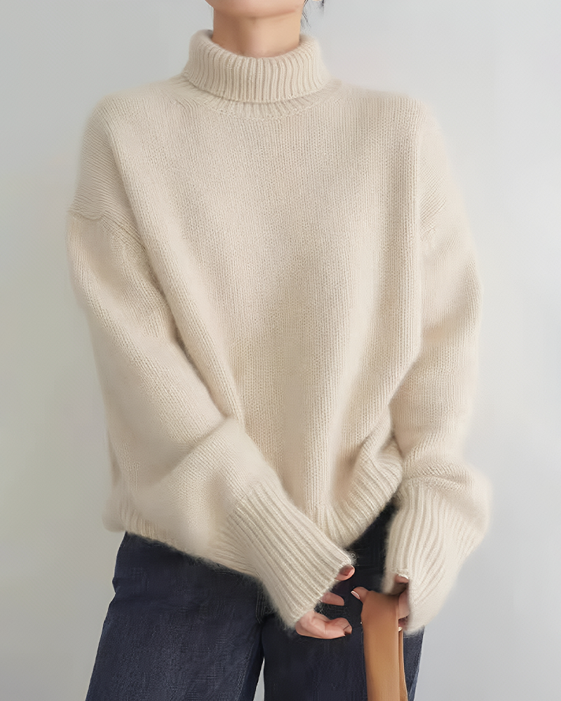 Cozy Turtleneck Knit Pullover Sweater