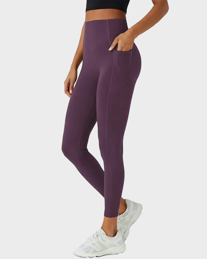 Tummy Control Butt-Lifting Training Leggings with Pockets