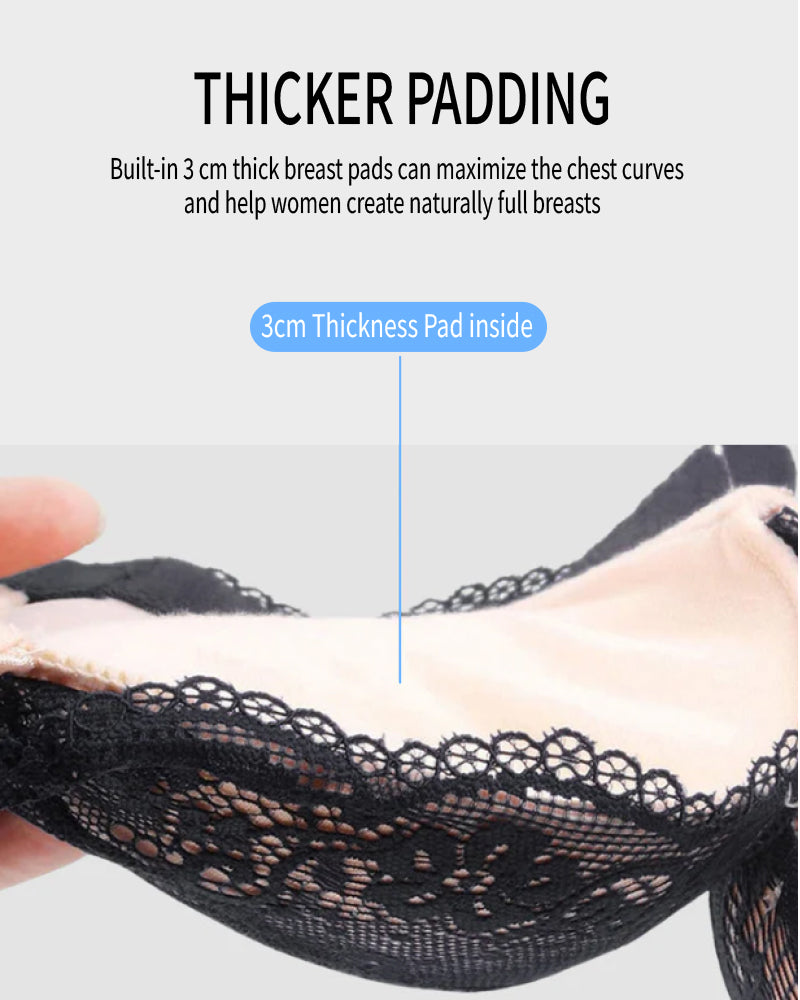 Lace Underwire Padded Push Up Bra