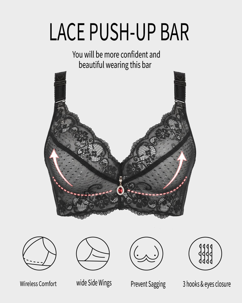 Lace Underwire Padded Push Up Bra