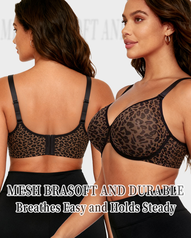 Sexy Sheer Zebra Mesh Underwire Bra