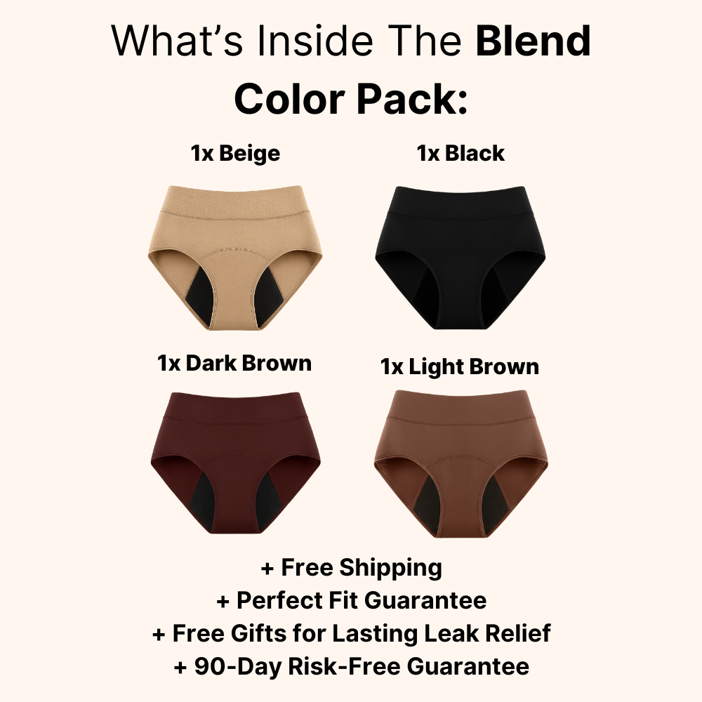 Curvevera 100% Leak-Proof Underwear That Won't Let You Down for Women 60+ (4-Pack)