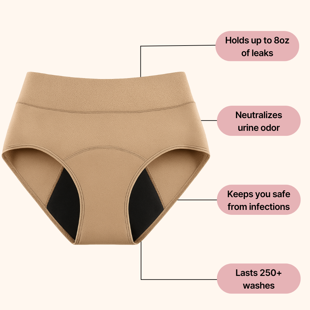 Curvevera 100% Leak-Proof Underwear That Won't Let You Down for Women 60+ (4-Pack)