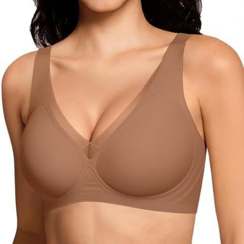 Deep V-Mesh Wireless Seamless Women's Bra