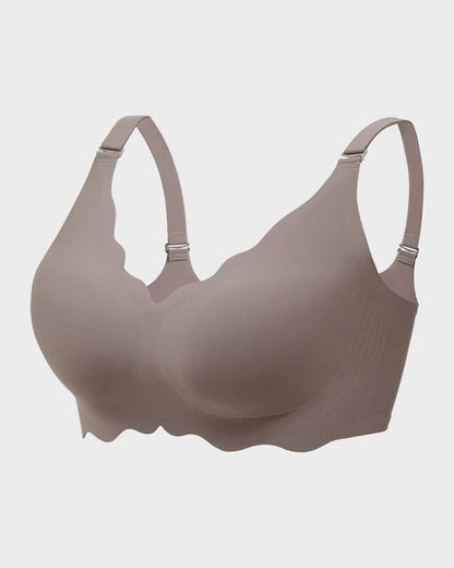 Soft Full Coverage Scalloped Wireless Jelly Bra