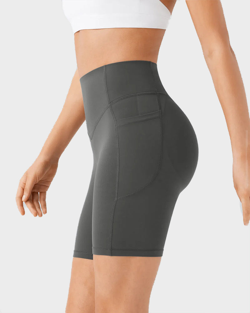 Tummy Control Butt-Lifting Training Shorts with Pockets – 7"