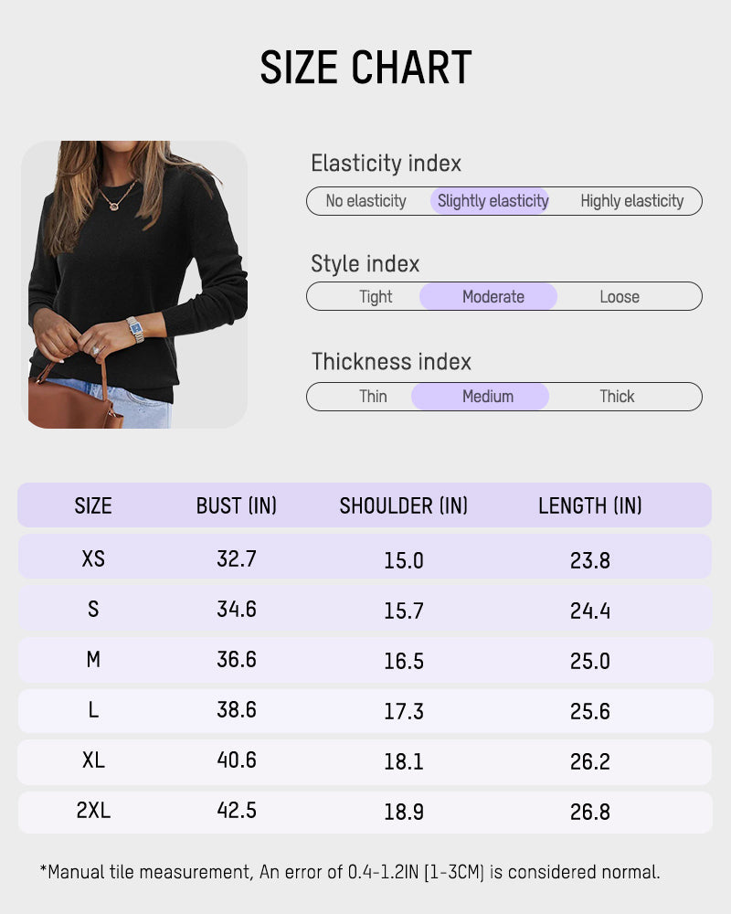 Warm Wool Blend Long Sleeve Pullover Sweater