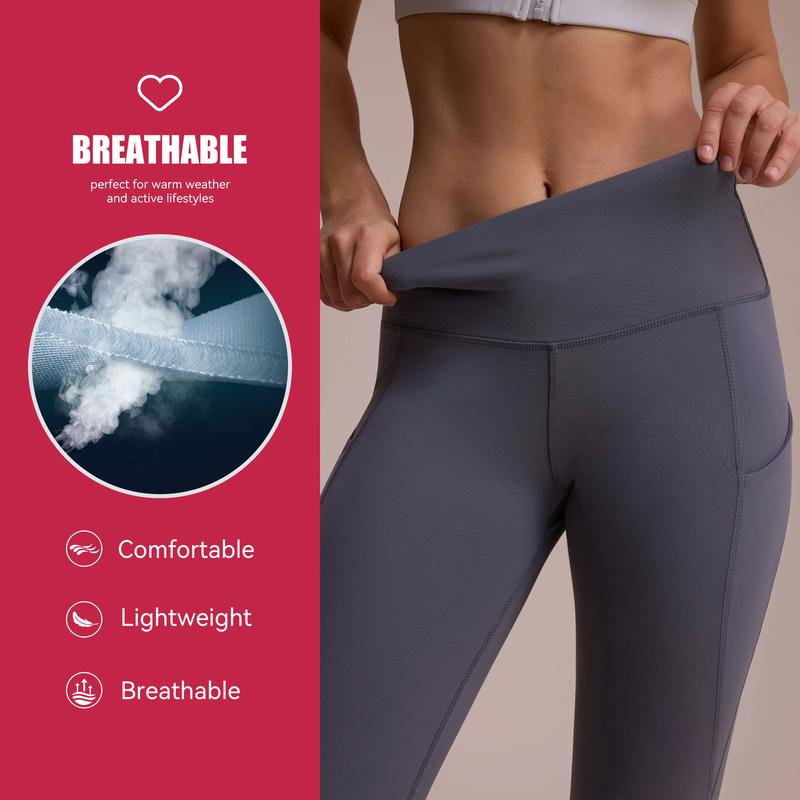 Women's High Waisted Tummy Control Leggings with Pockets