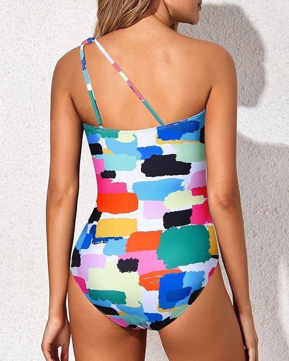 One Shoulder One Piece Swimsuit for Women
