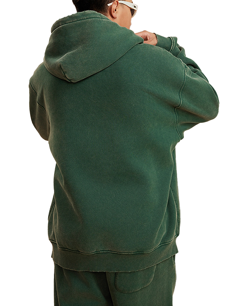 Oversized Unisex Acid Wash Hoodie Pullover