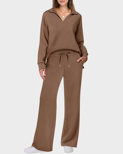 Women's Fall Transition 2-Piece Set - Breathable & Wrinkle Resistant Sweatsuits Sets