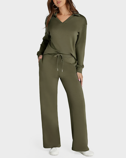 Women's Fall Transition 2-Piece Set - Breathable & Wrinkle Resistant Sweatsuits Sets