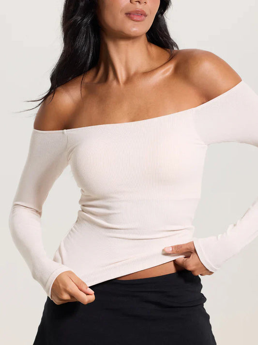 Built-In Bra Off Shoulder Top